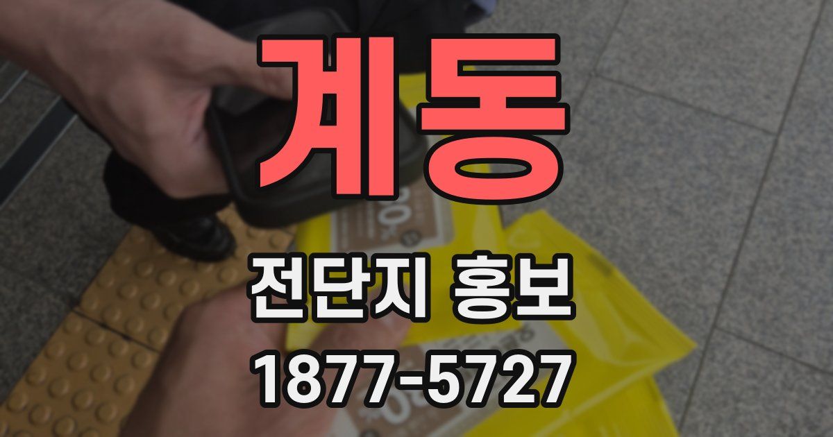 계동 전단지 홍보