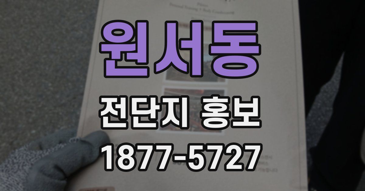 원서동 전단지 홍보
