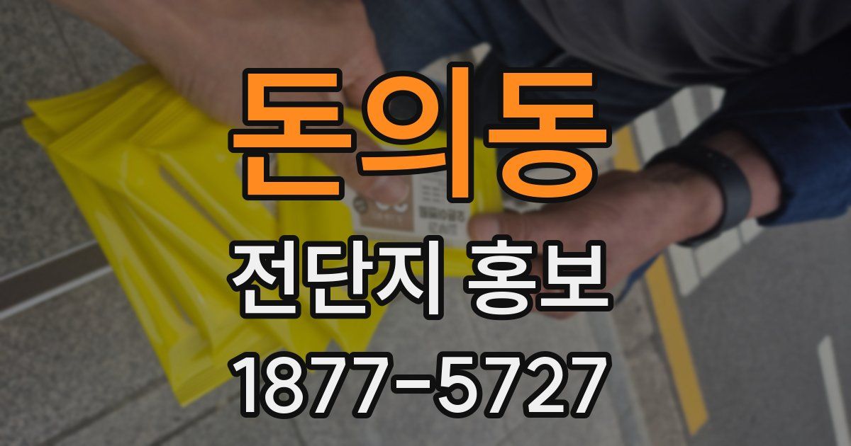 돈의동 전단지 홍보