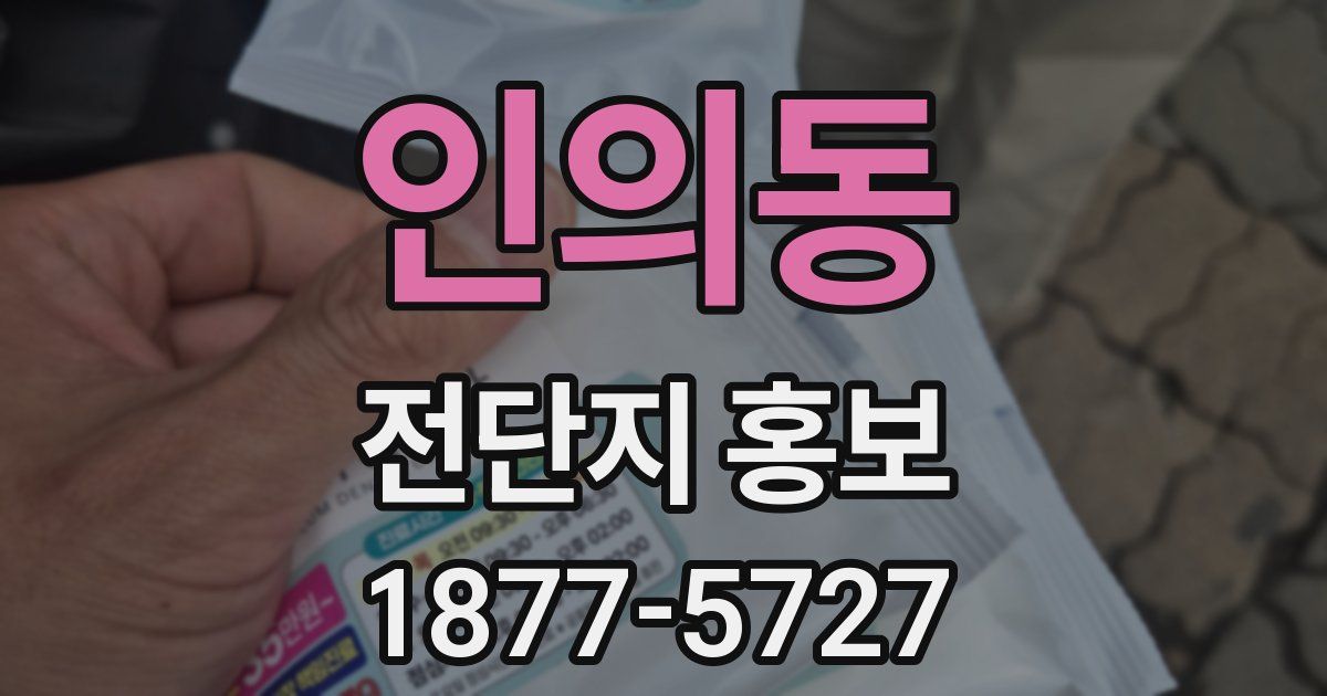 인의동 전단지 홍보