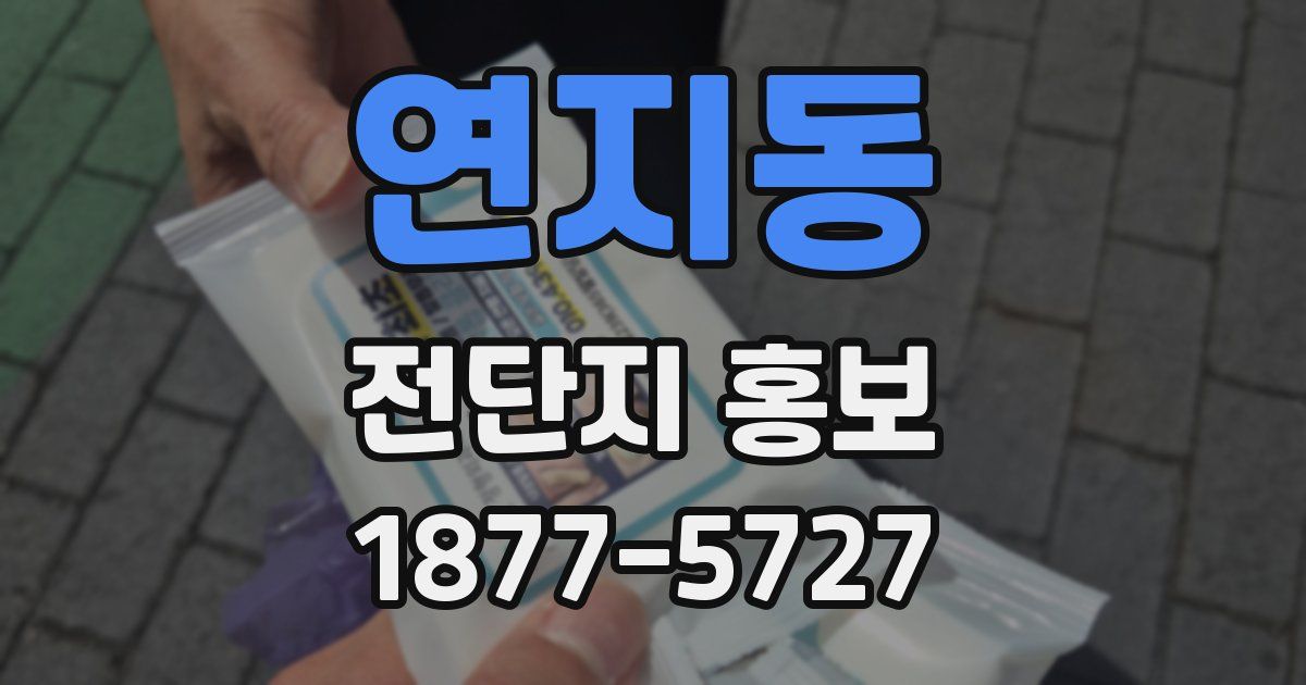 연지동 전단지 홍보