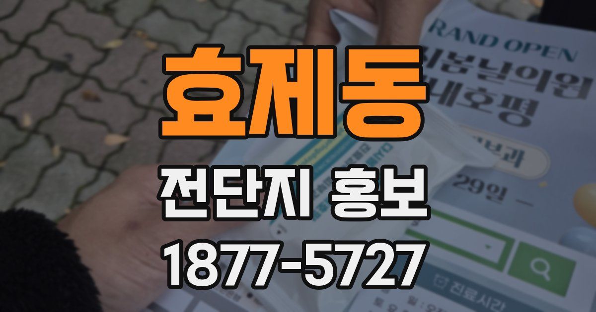효제동 전단지 홍보