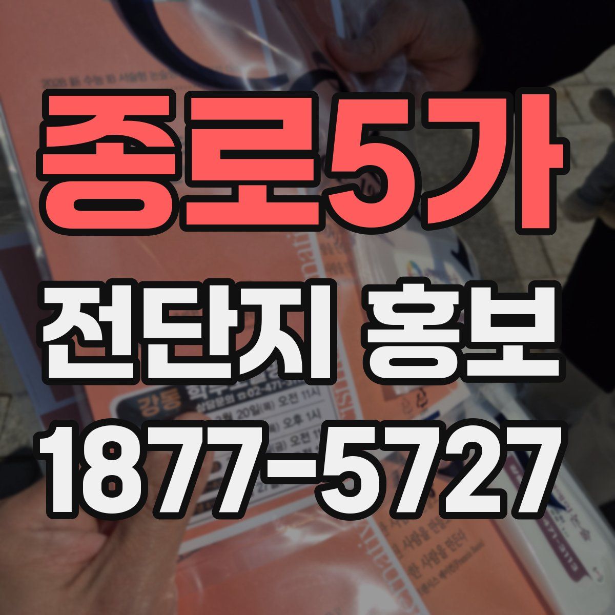 종로5가 전단지 홍보