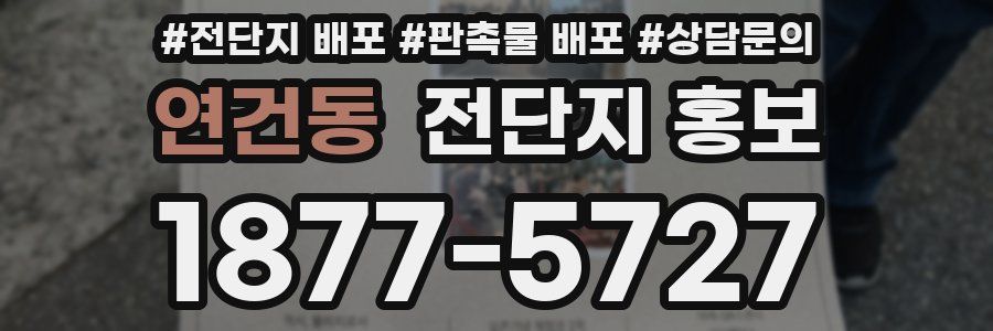 연건동 전단지 홍보