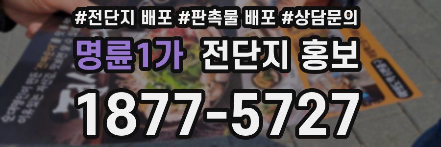 명륜1가 전단지 홍보