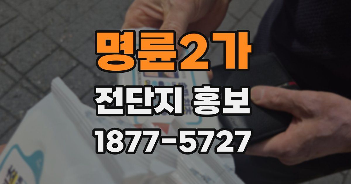 명륜2가 전단지 홍보