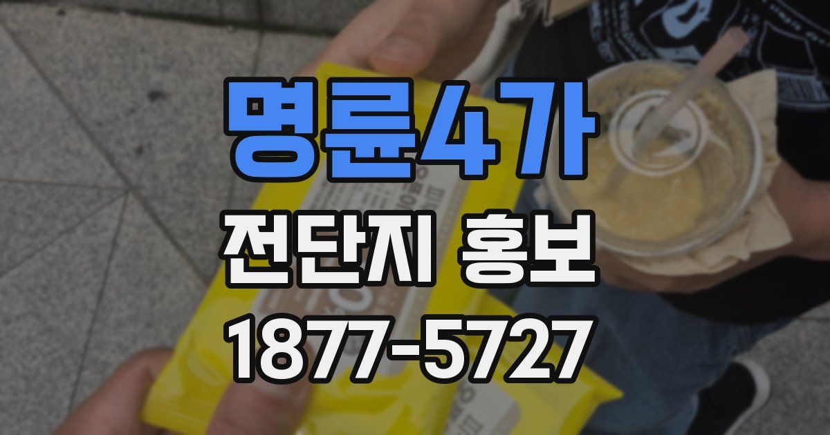 명륜4가 전단지 홍보