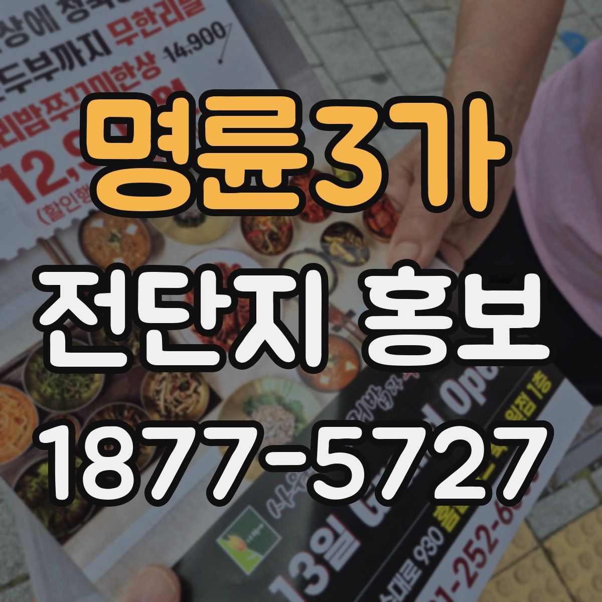 명륜3가 전단지 홍보