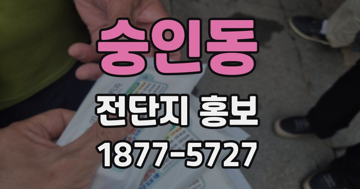 숭인동 전단지 홍보
