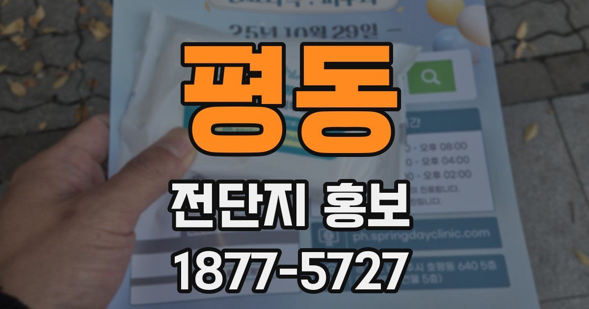 평동 전단지 홍보