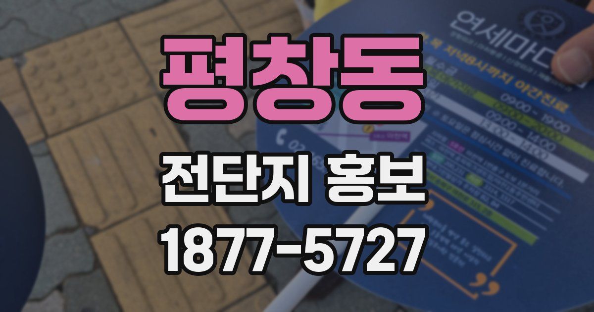 평창동 전단지 홍보