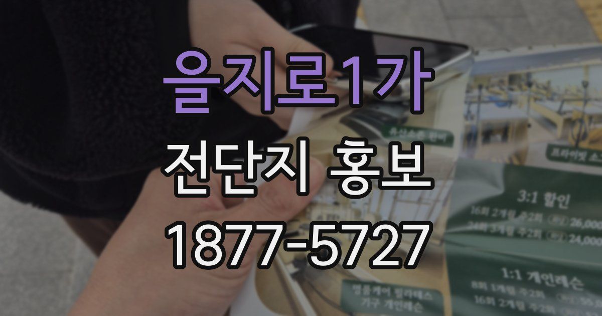 을지로1가 전단지 홍보