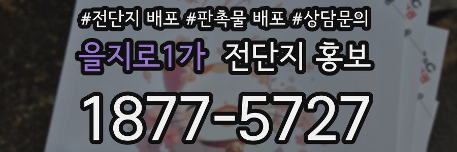 을지로1가 전단지 홍보