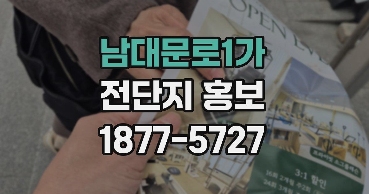 남대문로1가 전단지 홍보