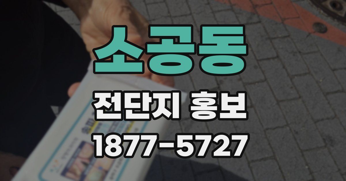 소공동 전단지 홍보