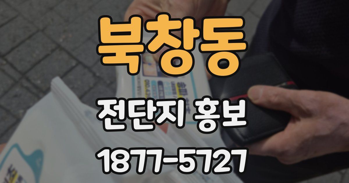 북창동 전단지 홍보