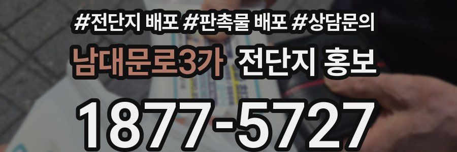남대문로3가 전단지 홍보