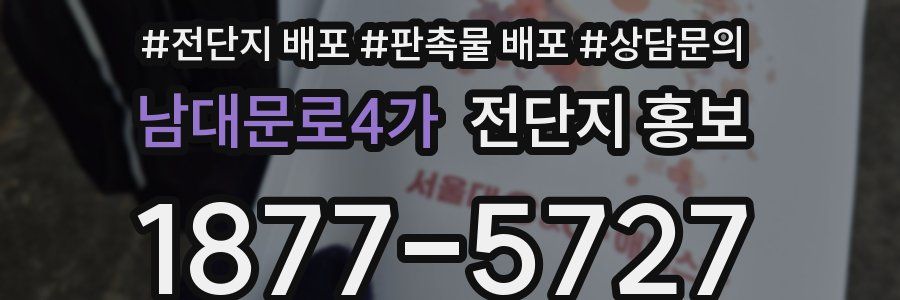 남대문로4가 전단지 홍보