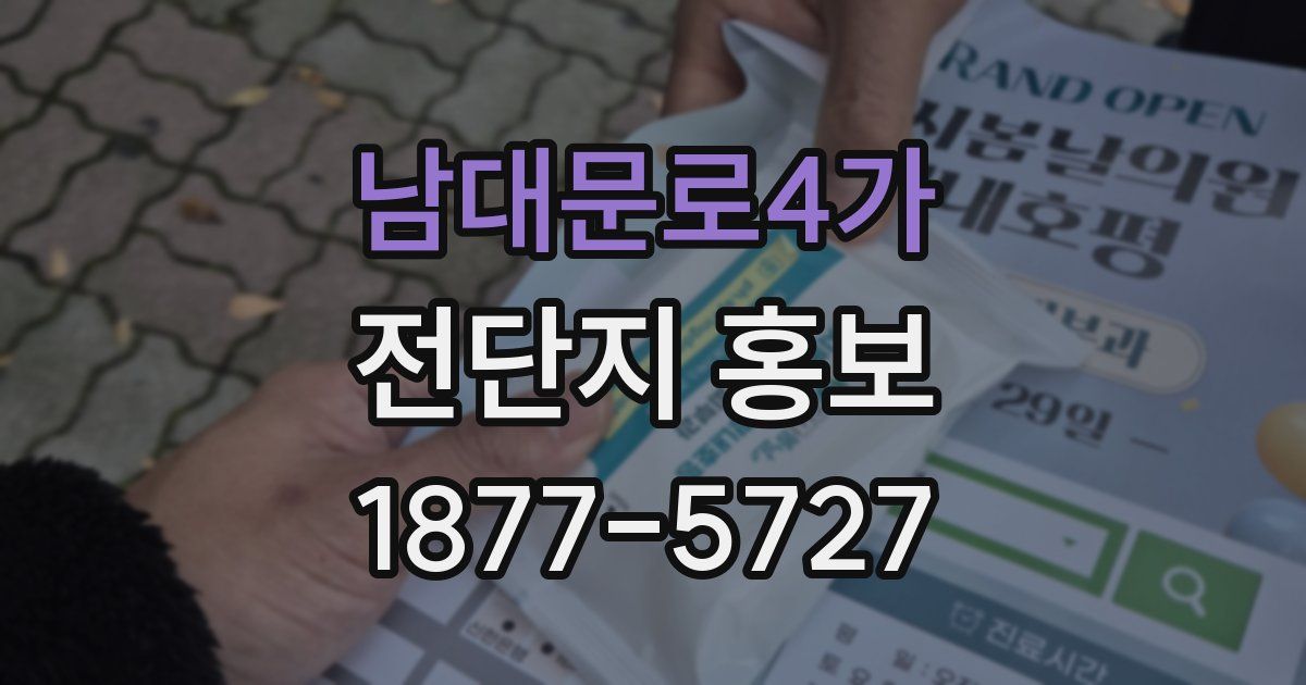 남대문로4가 전단지 홍보