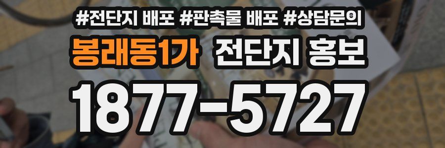 봉래동1가 전단지 홍보