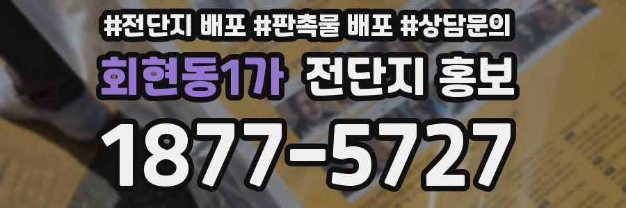 회현동1가 전단지 홍보