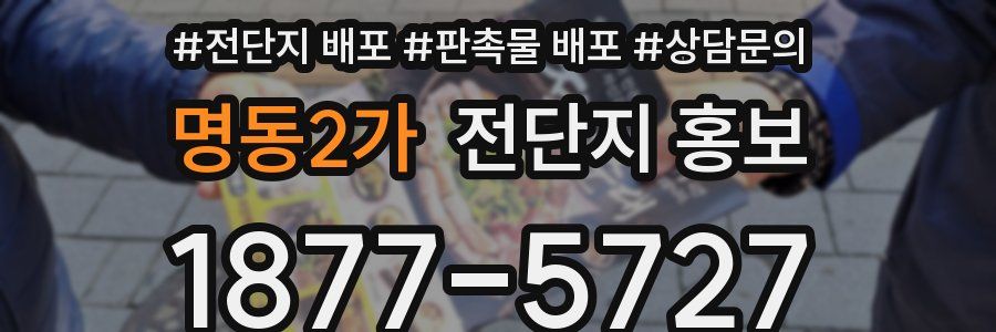 명동2가 전단지 홍보