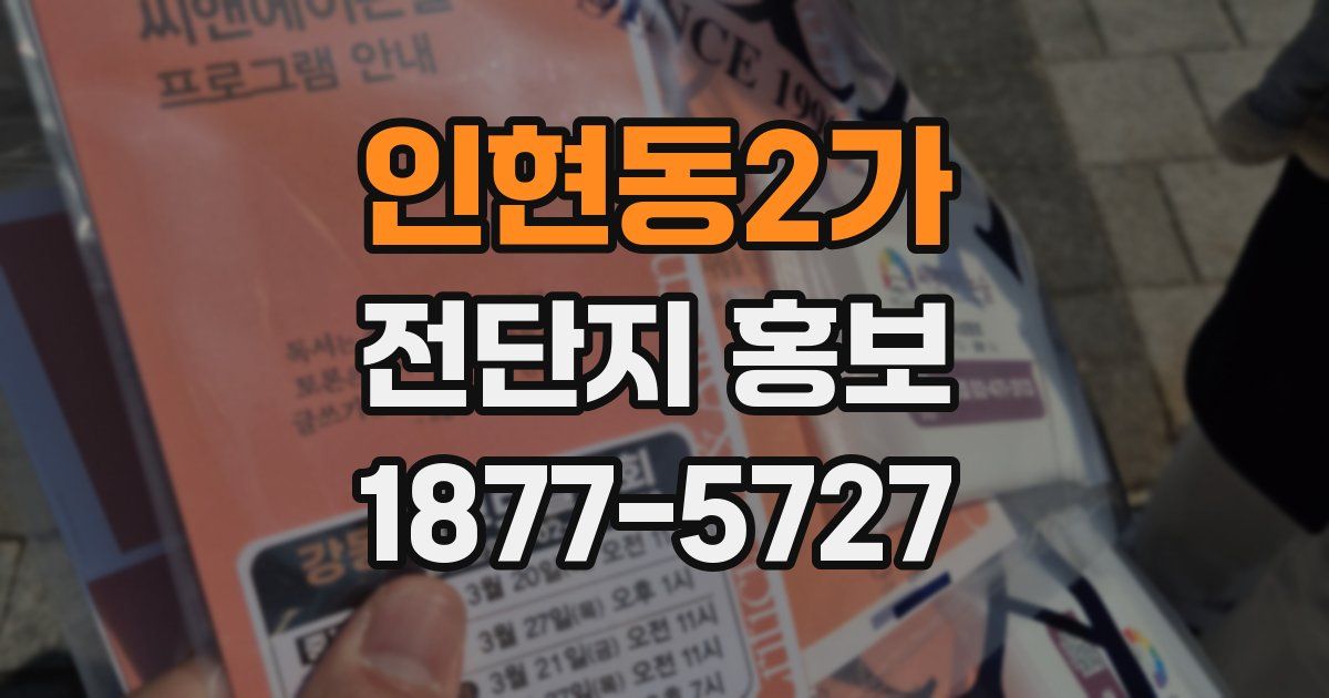 인현동2가 전단지 홍보