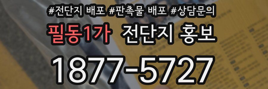 필동1가 전단지 홍보