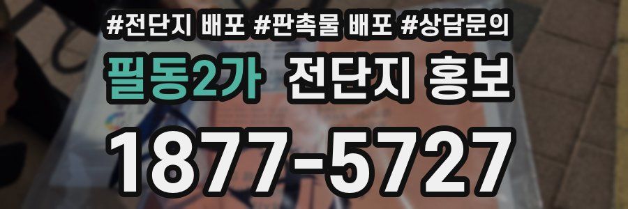 필동2가 전단지 홍보