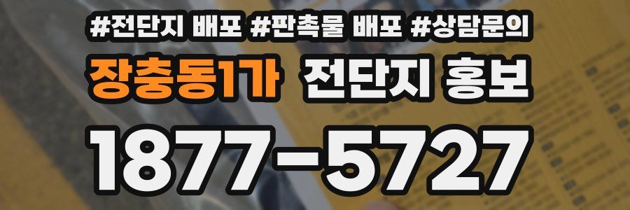 장충동1가 전단지 홍보