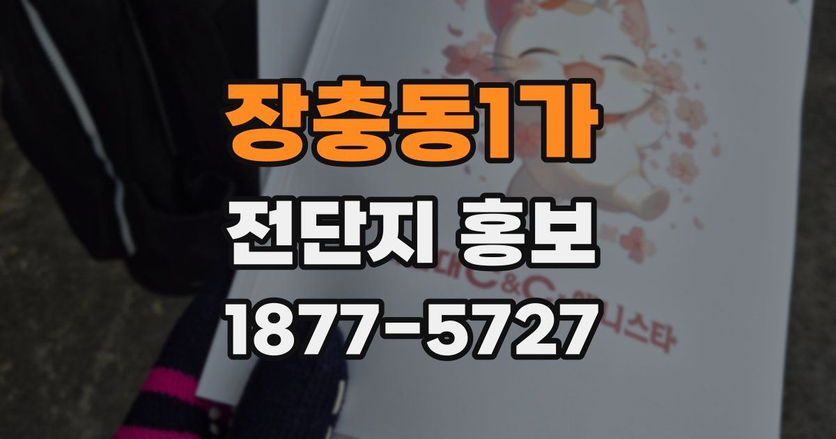 장충동1가 전단지 홍보
