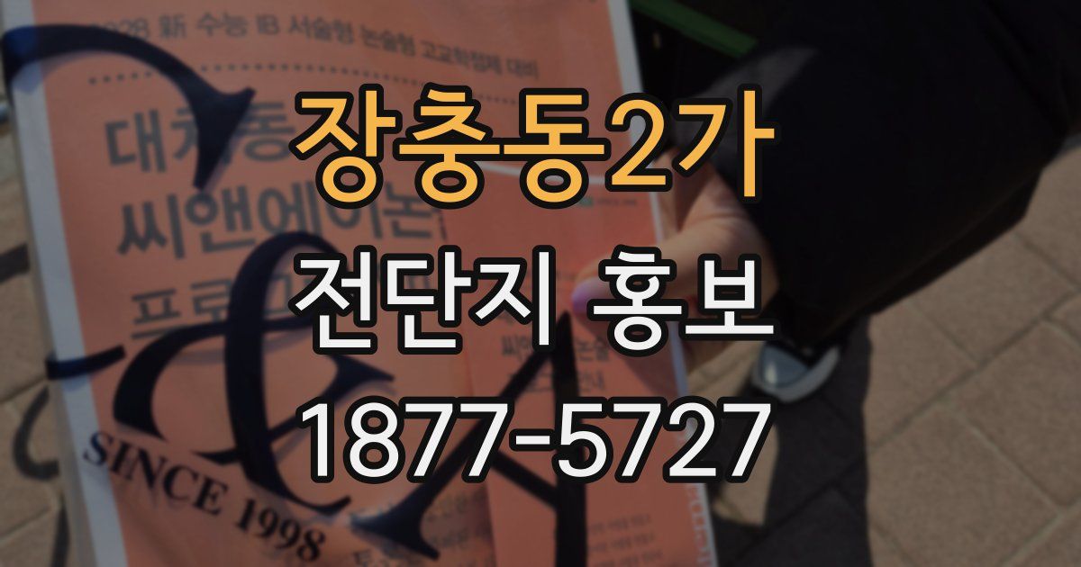 장충동2가 전단지 홍보