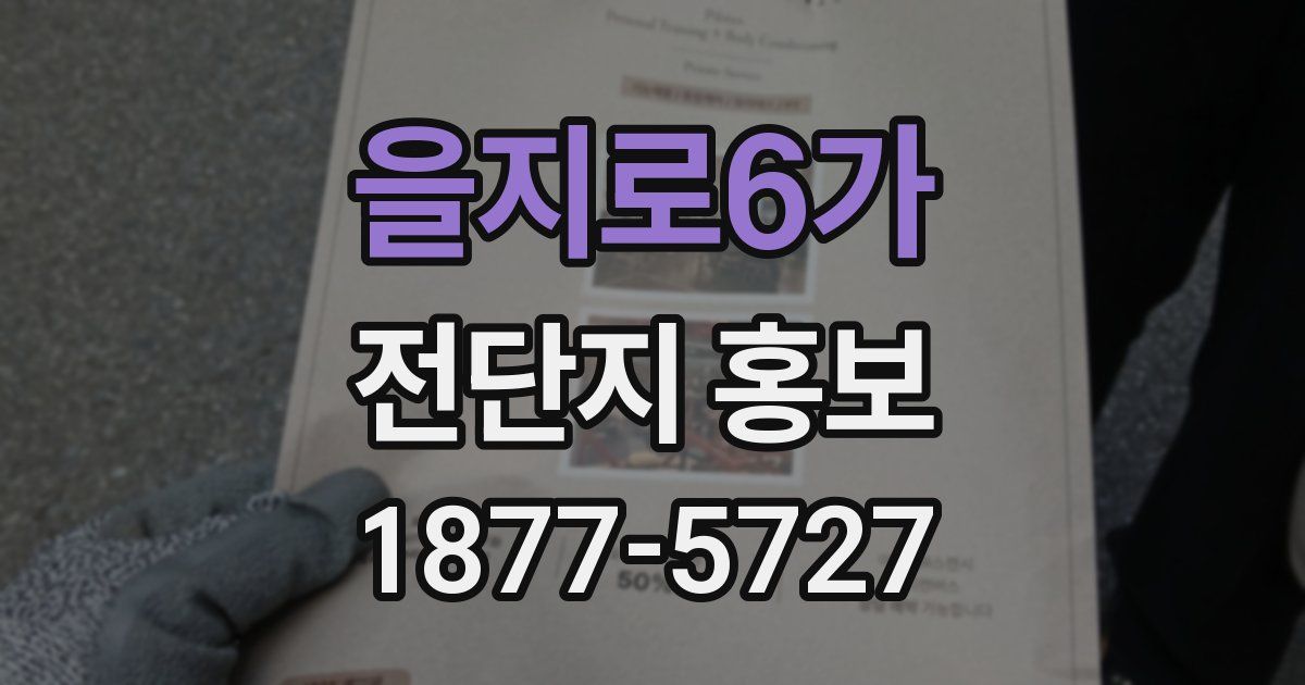 을지로6가 전단지 홍보