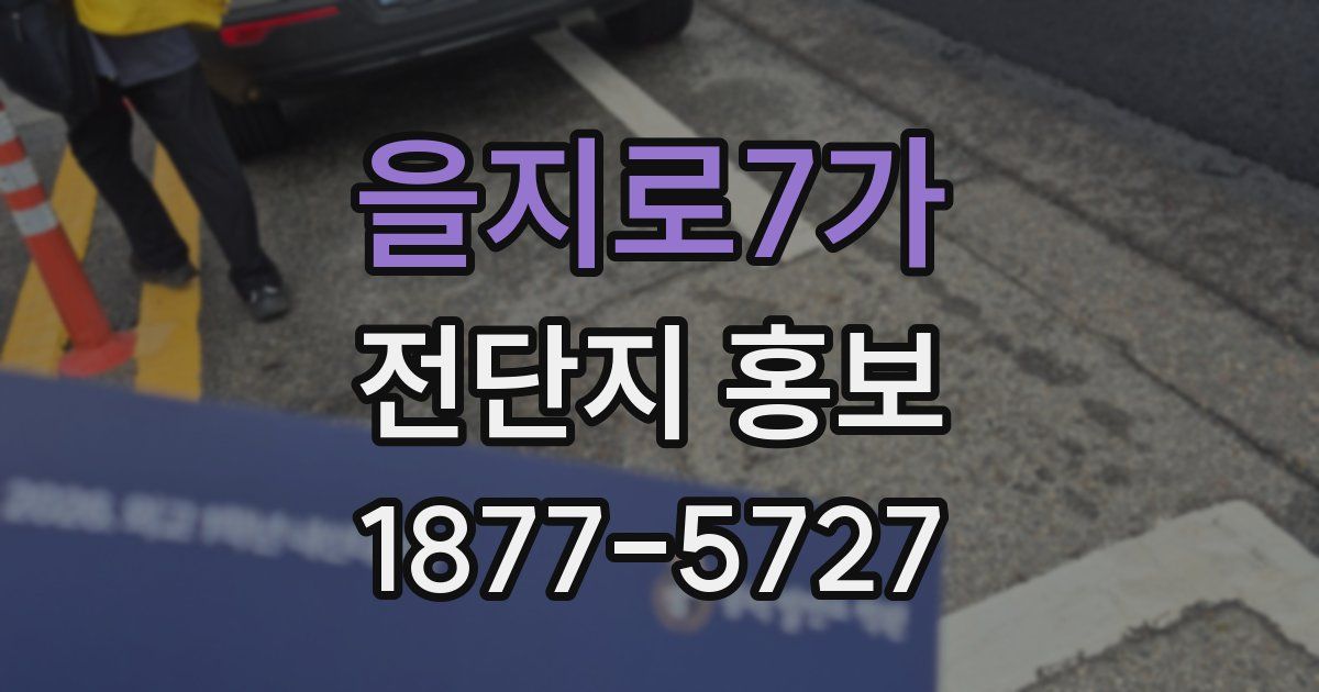 을지로7가 전단지 홍보