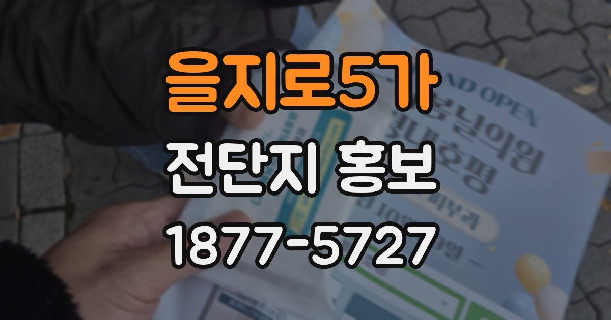 을지로5가 전단지 홍보