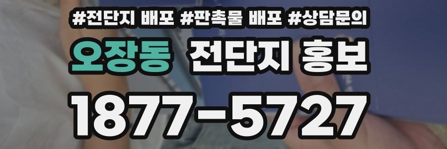 오장동 전단지 홍보