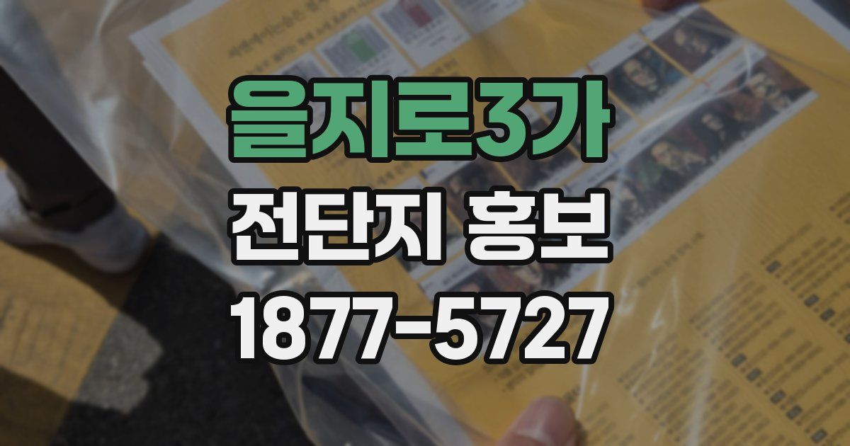 을지로3가 전단지 홍보