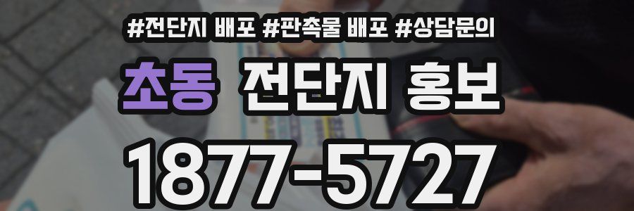 초동 전단지 홍보