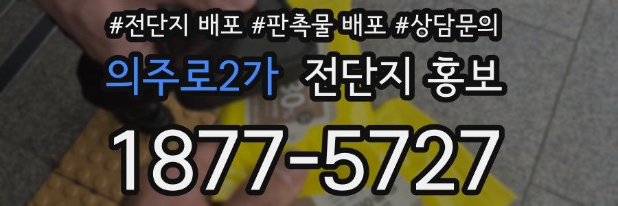 의주로2가 전단지 홍보