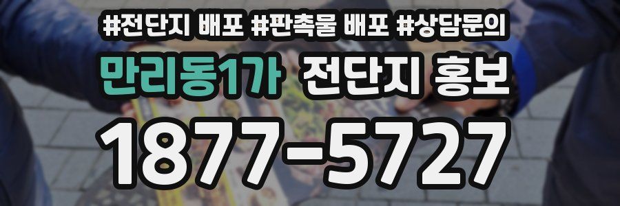 만리동1가 전단지 홍보