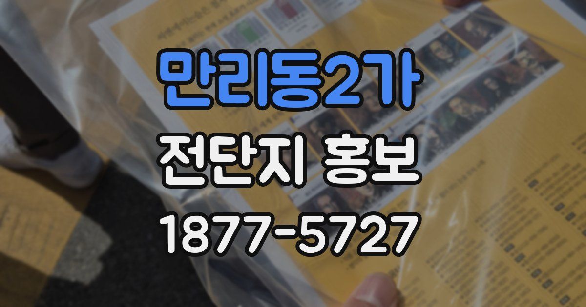 만리동2가 전단지 홍보