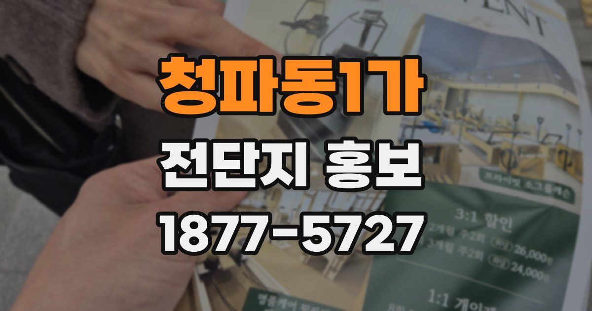 청파동1가 전단지 홍보
