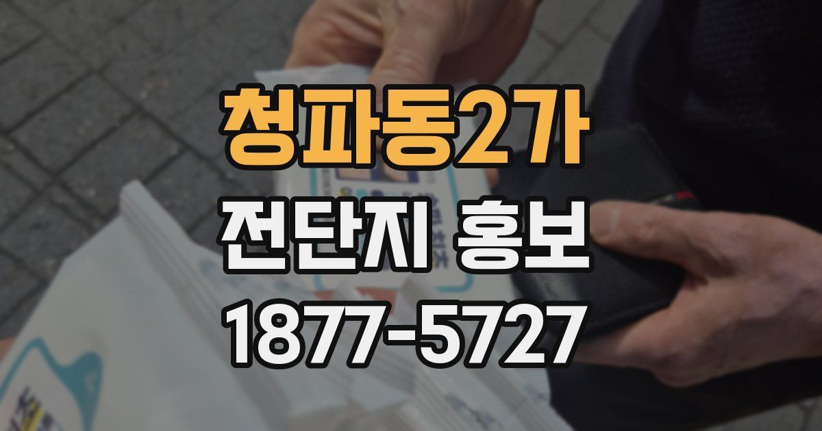 청파동2가 전단지 홍보