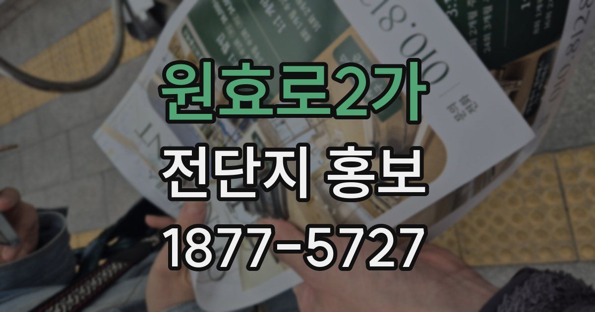 원효로2가 전단지 홍보