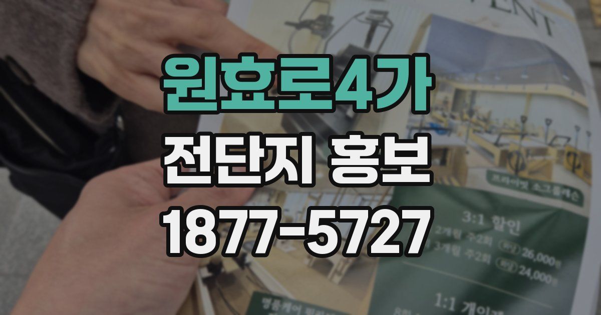 원효로4가 전단지 홍보