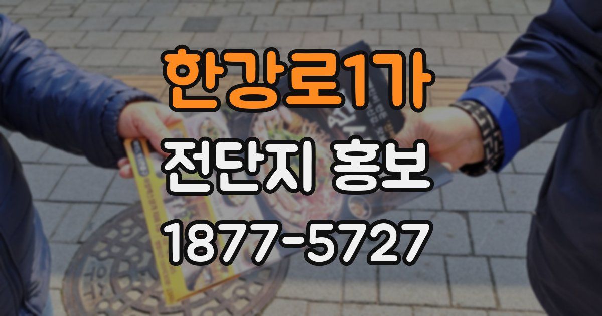 한강로1가 전단지 홍보