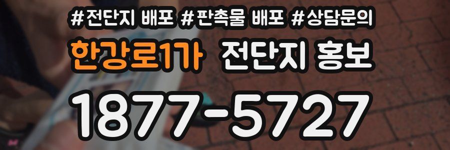 한강로1가 전단지 홍보