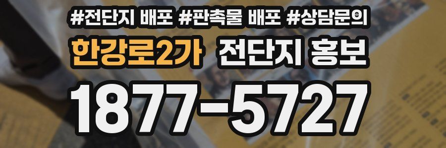 한강로2가 전단지 홍보