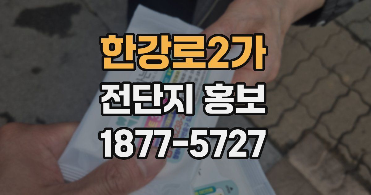 한강로2가 전단지 홍보