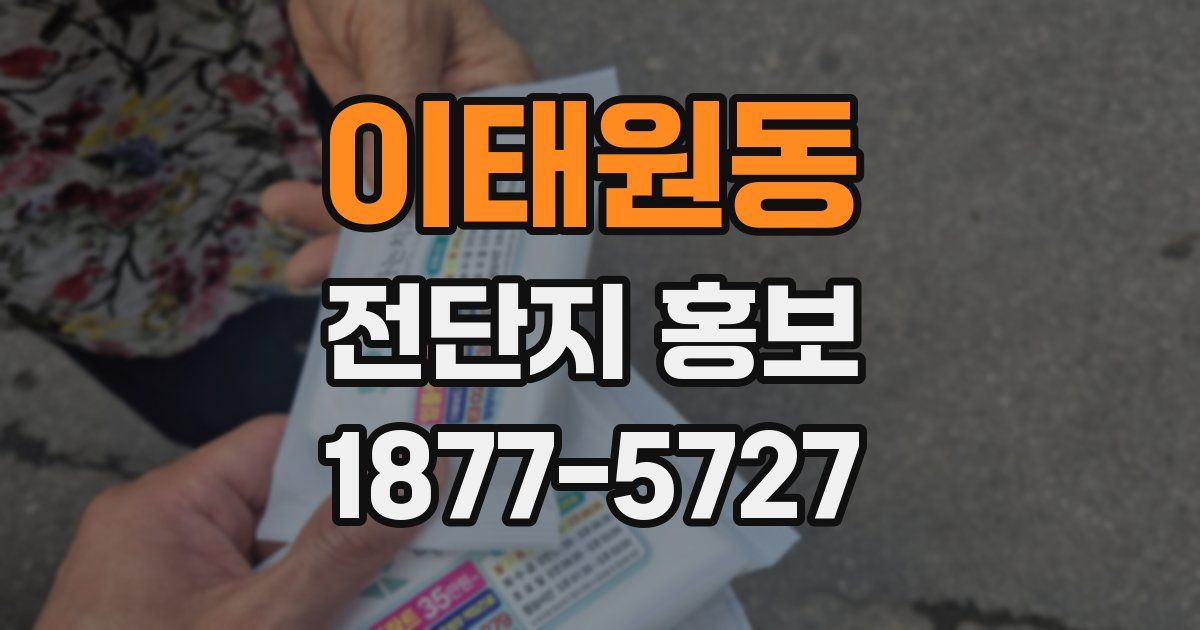 이태원동 전단지 홍보